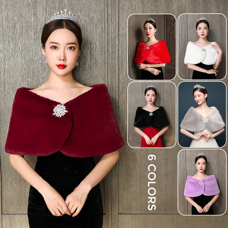 Winter Clothing Pk - Chal nupcial para mujer, capa de