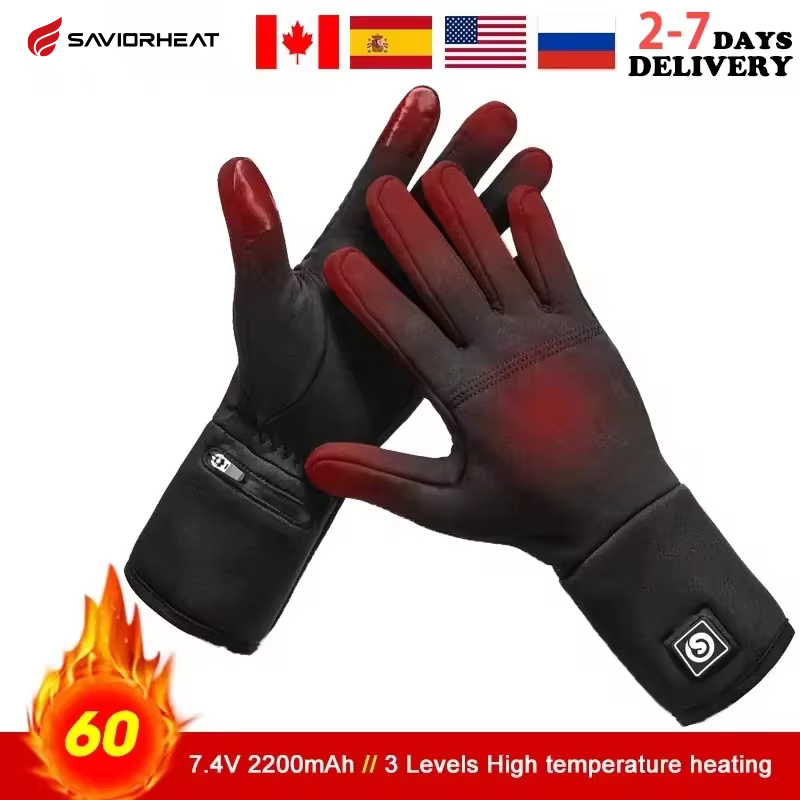 Heated Gloves Electric - Guantes calefactables con forro eléctrico recargable,